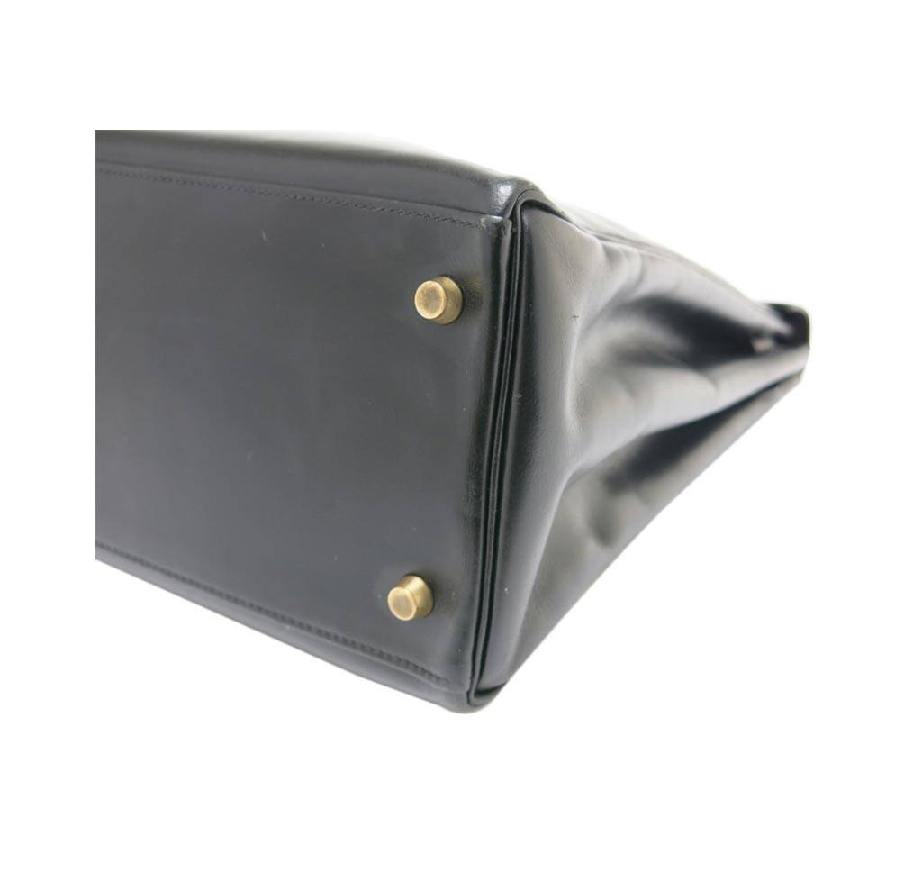 Hermès Kelly 35 Black Box Calf Bag GHW