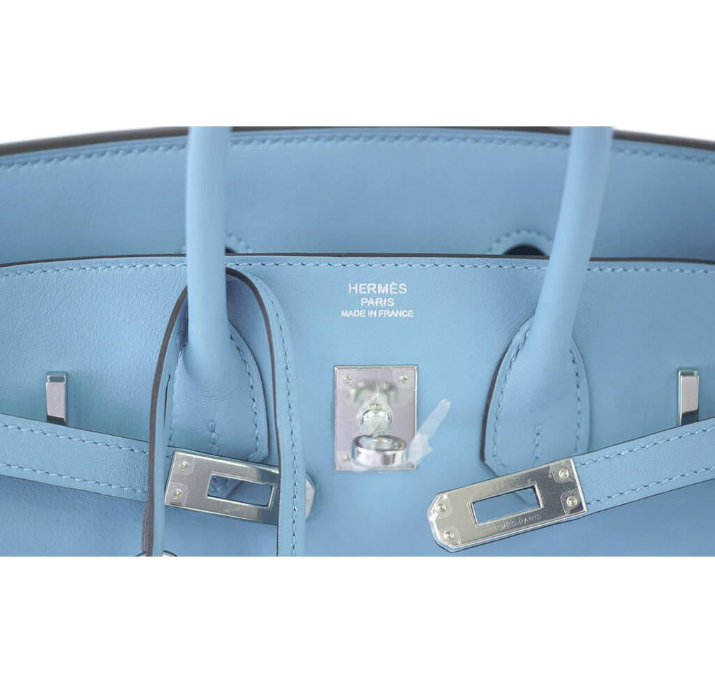 Hermès Birkin 25 Bag Bleu Saint Cyr