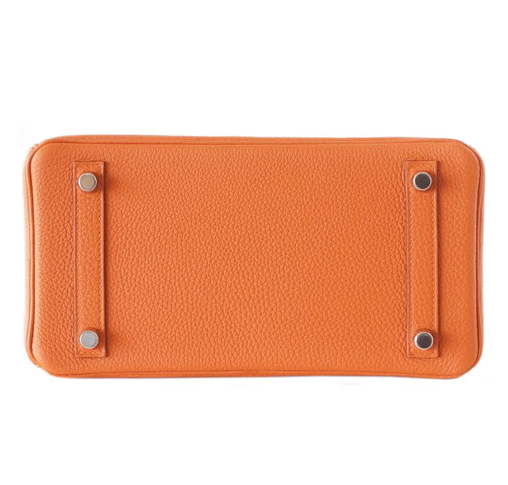 Hermès Birkin 25 Bag H Orange Togo Leather