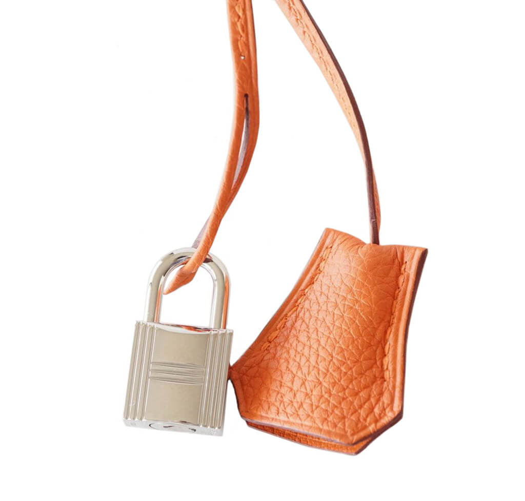 Hermès Birkin 25 Bag H Orange Togo Leather