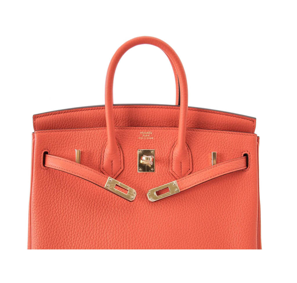 Hermès Birkin 25 Bag Orange Poppy Gold Hardware
