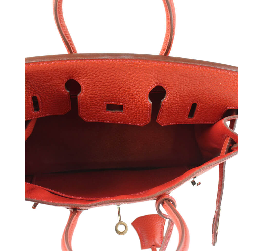 Hermès Birkin 25 Bag Vermillion Palladium