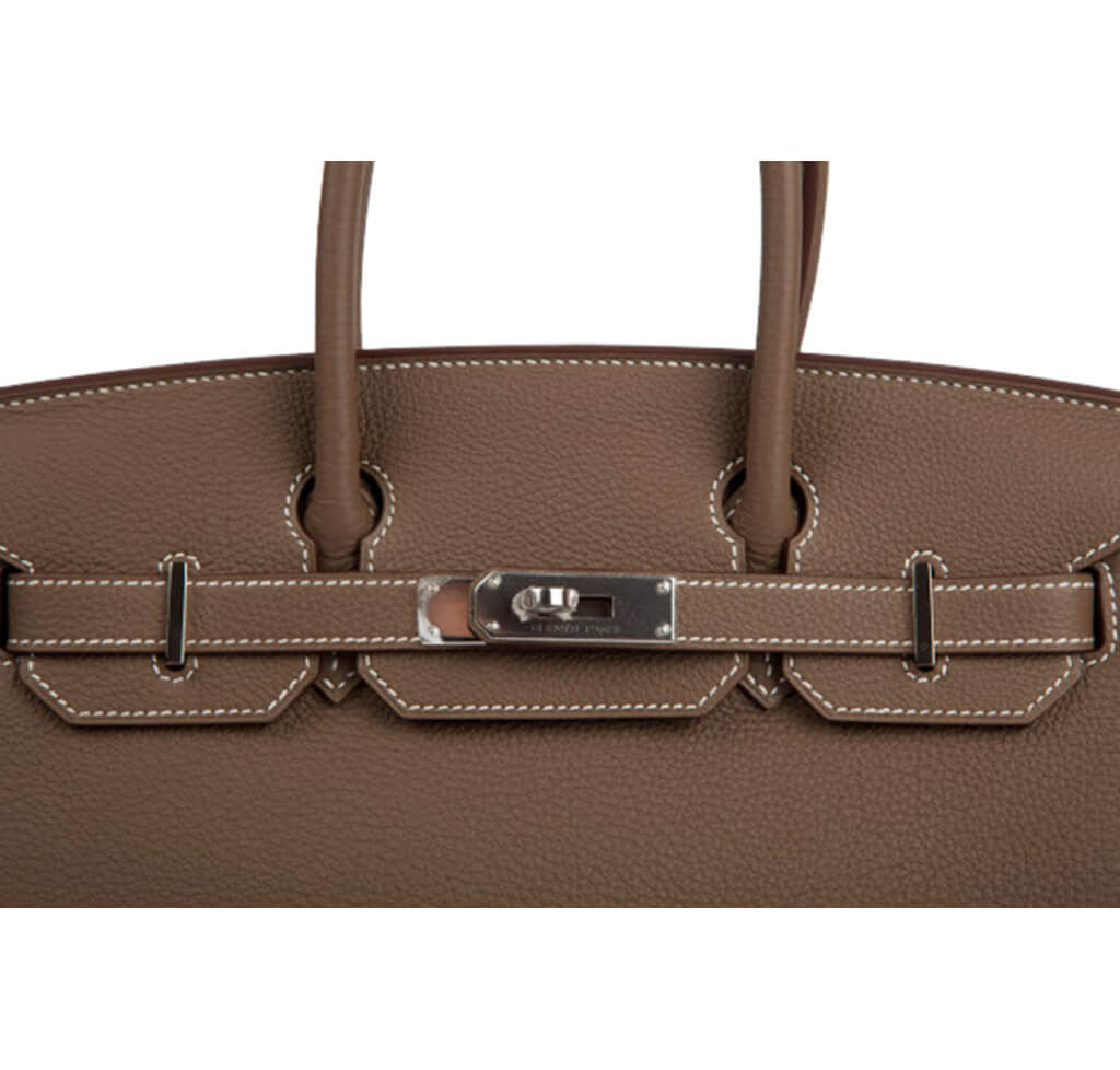 Hermès Togo Birkin 30 Bag Etoupe PHW