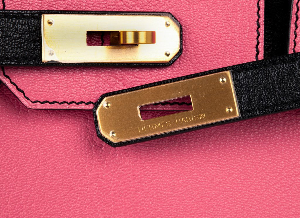 Hermès Birkin 30 Rose Lipstick Noir HSS