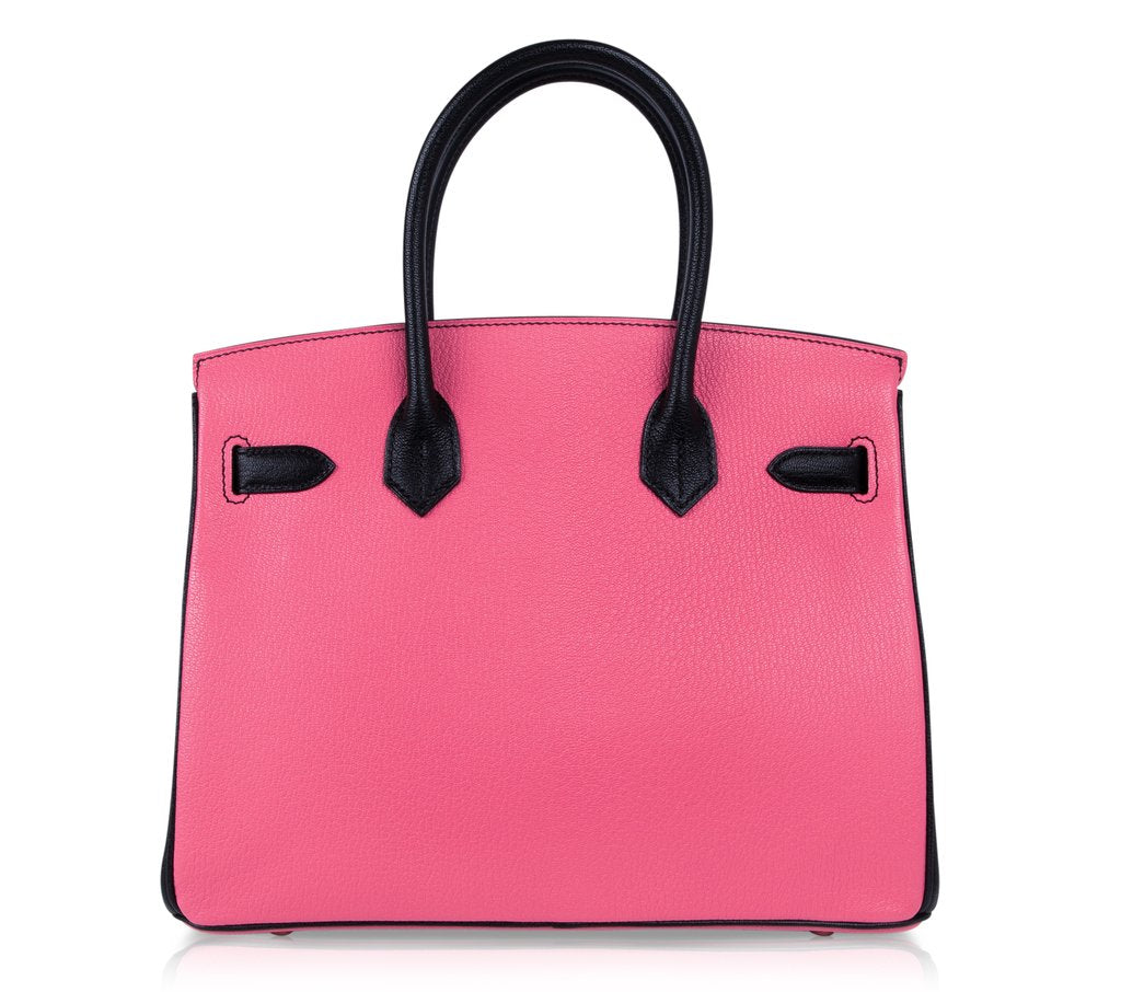Hermès Birkin 30 Rose Lipstick Noir HSS