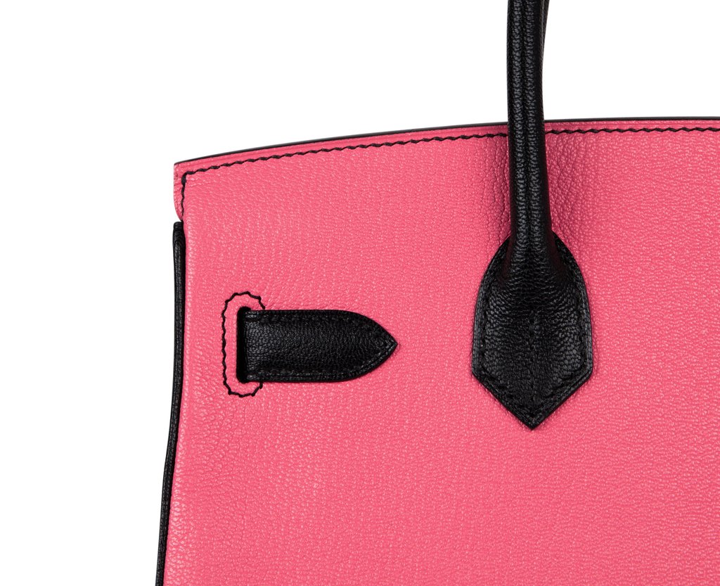 Hermès Birkin 30 Rose Lipstick Noir HSS