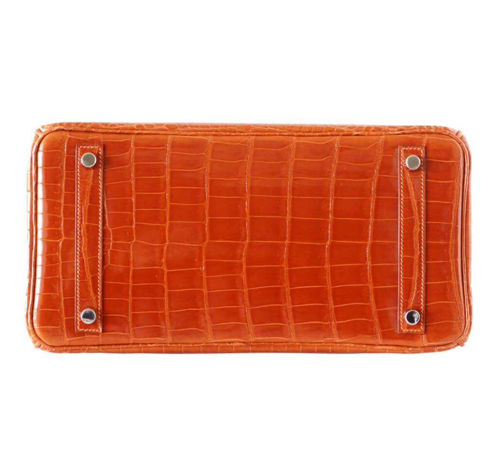 Hermès Birkin 30 Potiron Niloticus Crocodile Bag PHW