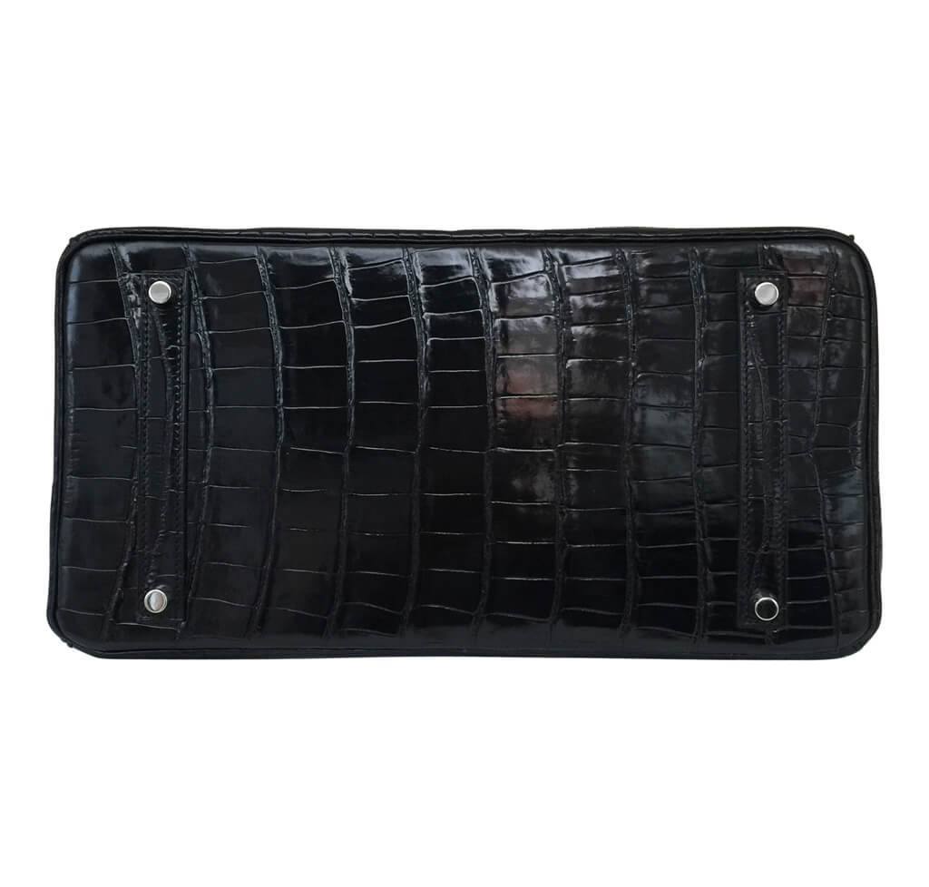 Hermès Crocodile Birkin 35 Black Bag