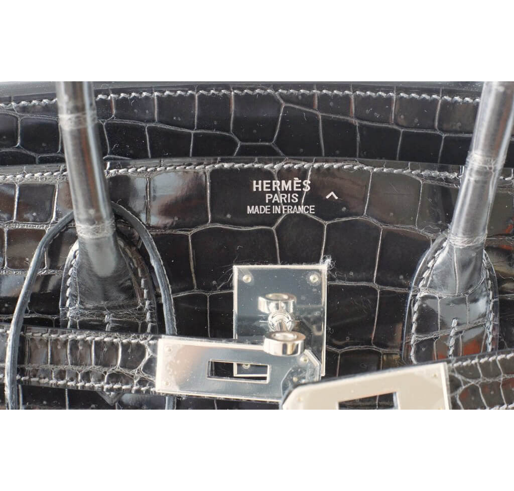 Hermès Birkin 35 Bag Graphite Porosus Crocodile