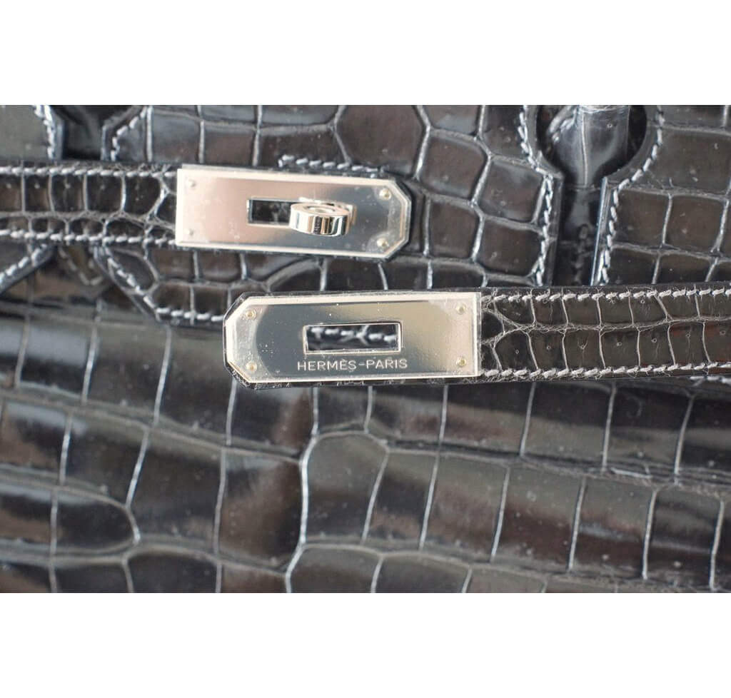 Hermès Birkin 35 Bag Graphite Porosus Crocodile
