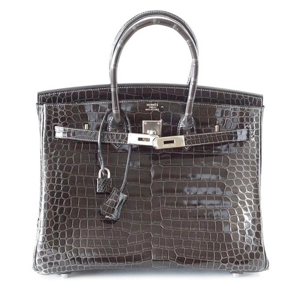 Hermès Birkin 35 Bag Graphite Porosus Crocodile