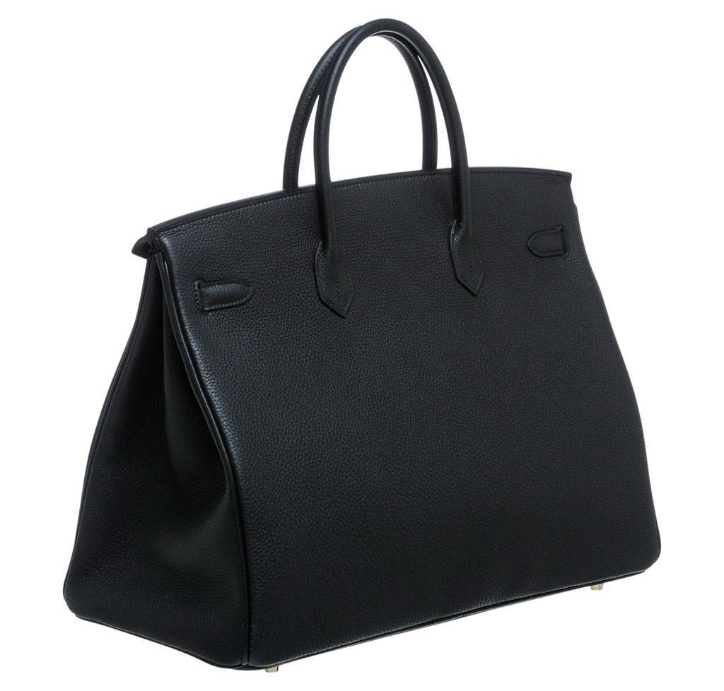 Hermès Birkin 40 Noir Togo Bag GHW