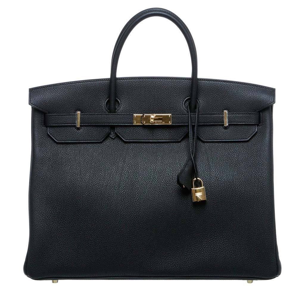 Hermès Birkin 40 Noir Togo Bag GHW
