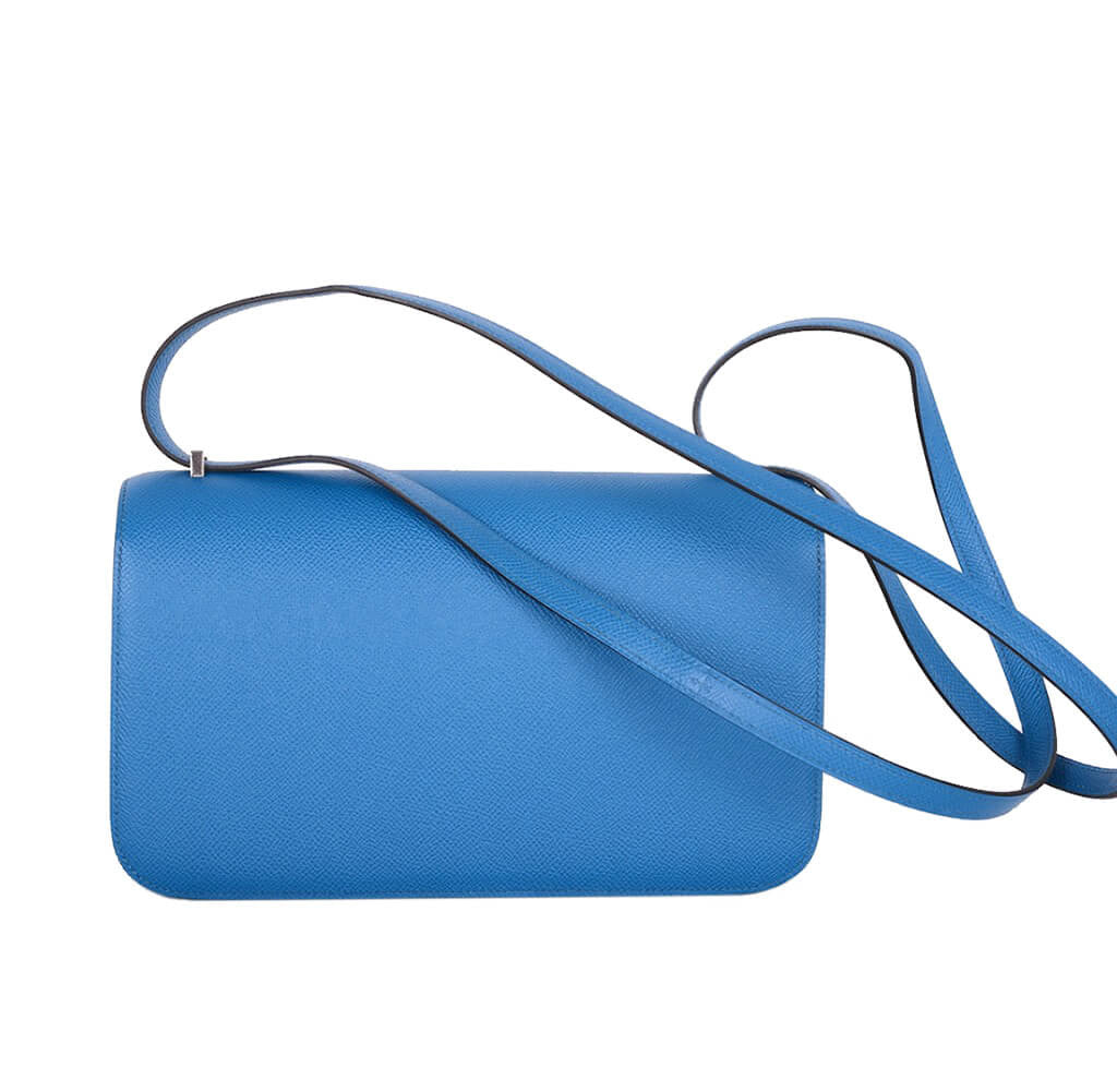 Hermès Constance Elan Bag 25 Blue Izmir Epsom