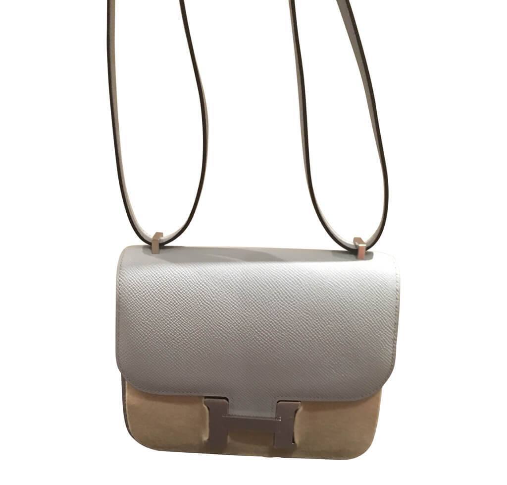 Hermès Constance Mini 18 Bleu Glacier Bag