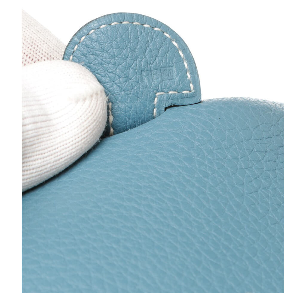 Hermès Evelyne PM Bag Blue Clemence Leather