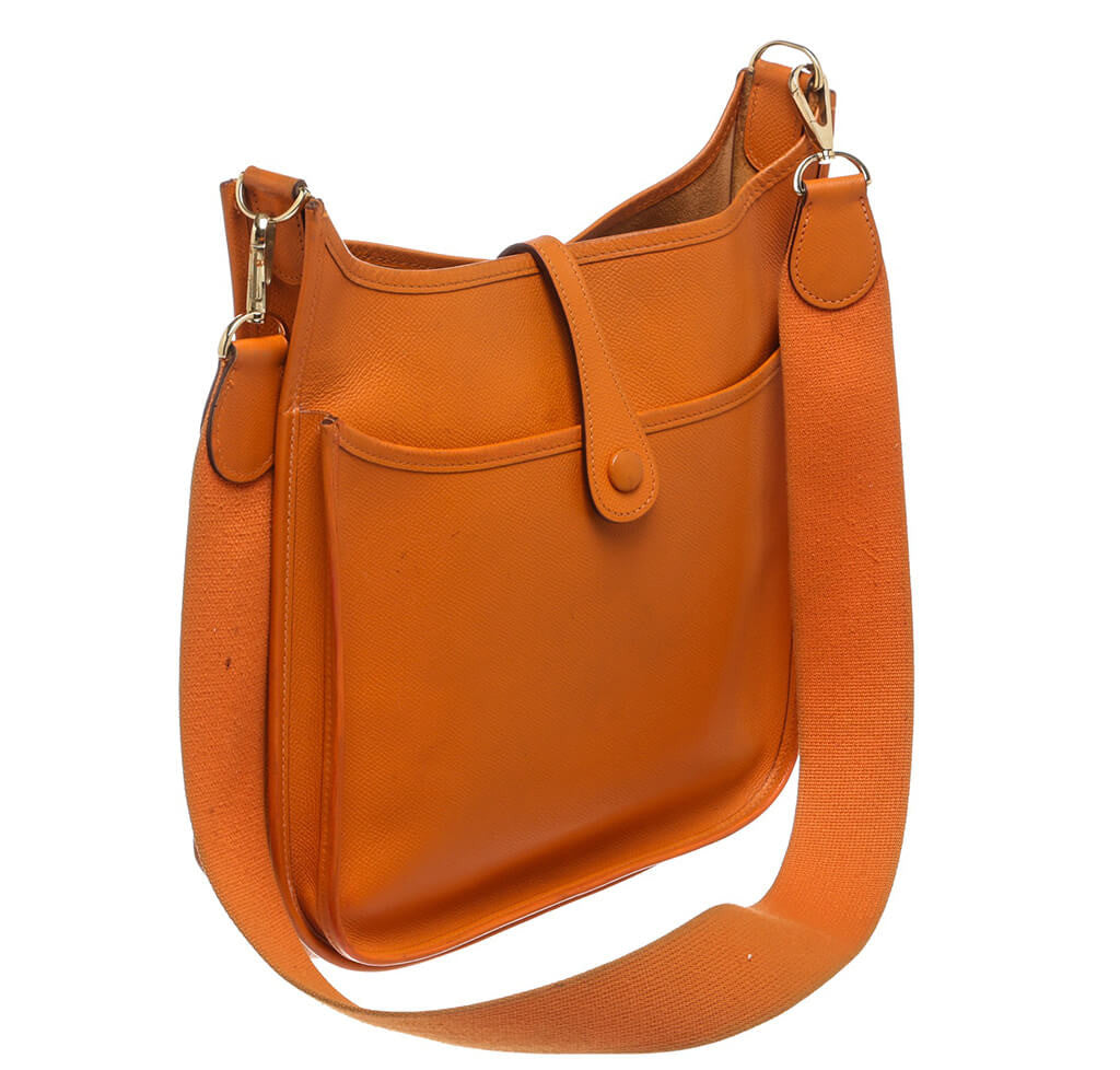 Hermès Evelyne Bag PM Orange Clemence Leather