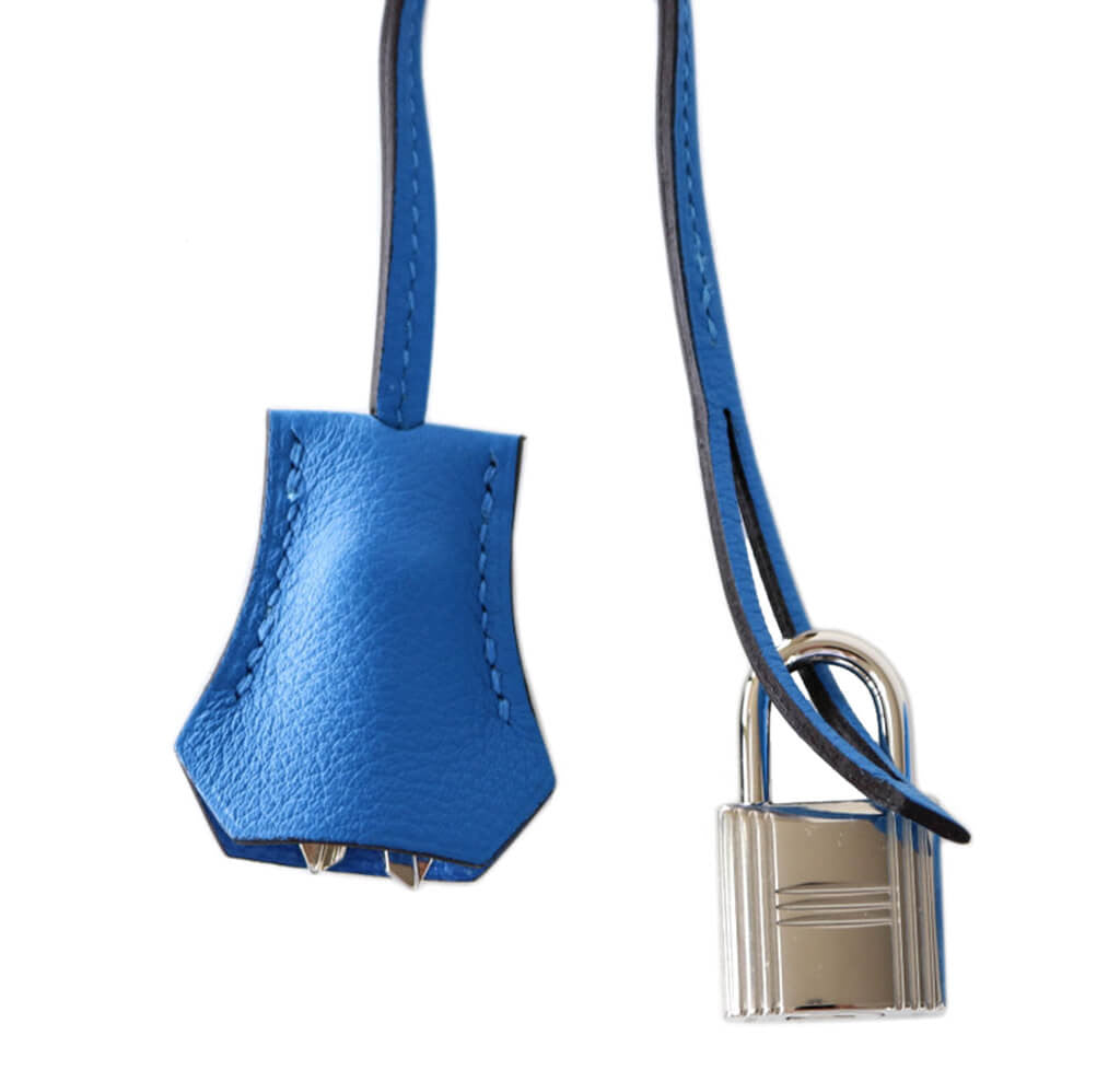 Hermès Kelly 28 Blue Hydra Evergrain