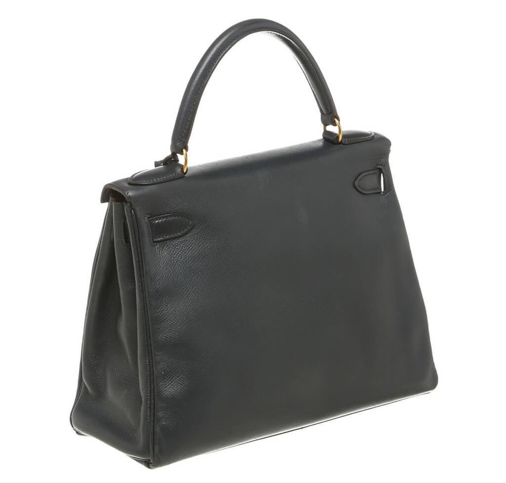 Hermès Kelly 28 Navy Blue Epsom Leather Bag GHW
