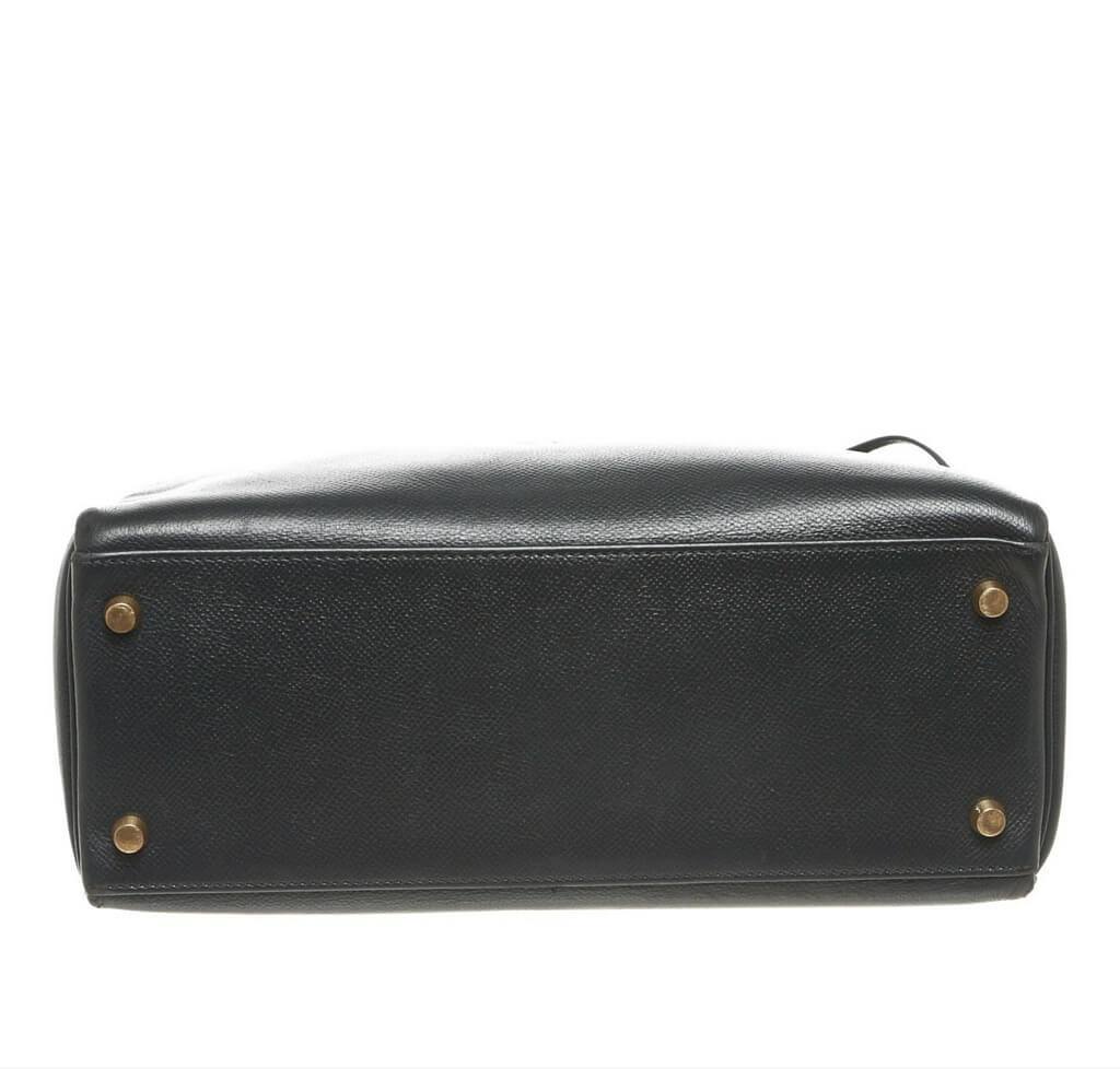 Hermès Kelly 28 Navy Blue Epsom Leather Bag GHW