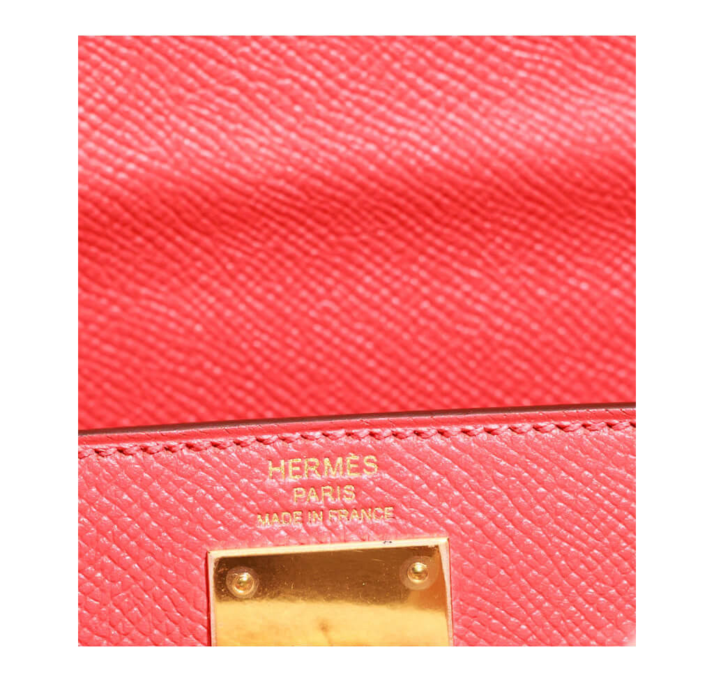 Hermès Epsom Kelly 28 Rose Jaipur Bag