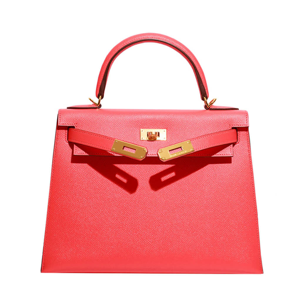Hermès Epsom Kelly 28 Rose Jaipur Bag