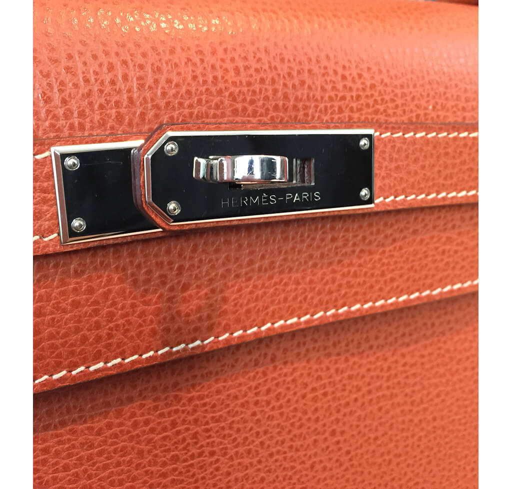 Hermès Sellier Kelly 32 Epsom Bag in Brique