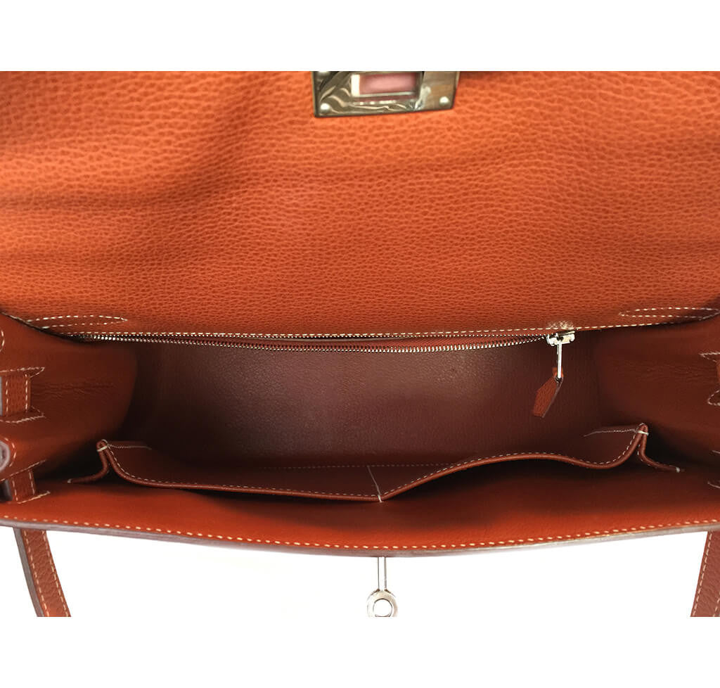 Hermès Sellier Kelly 32 Epsom Bag in Brique