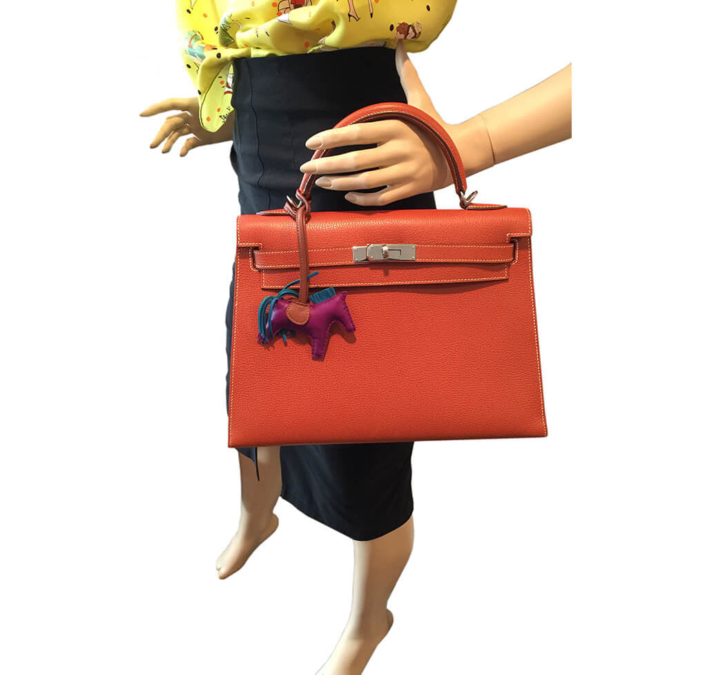 Hermès Sellier Kelly 32 Epsom Bag in Brique