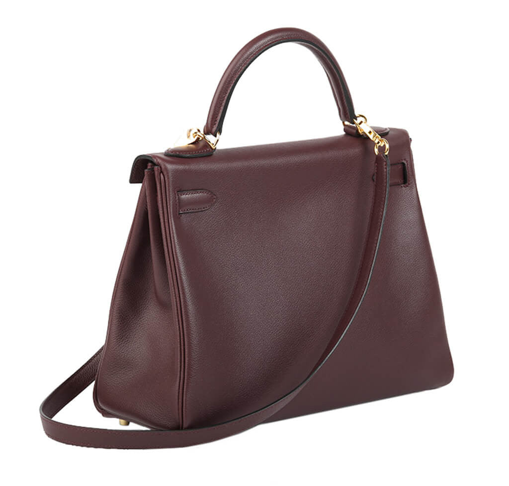 Hermès Prune Kelly 32cm Bag GHW