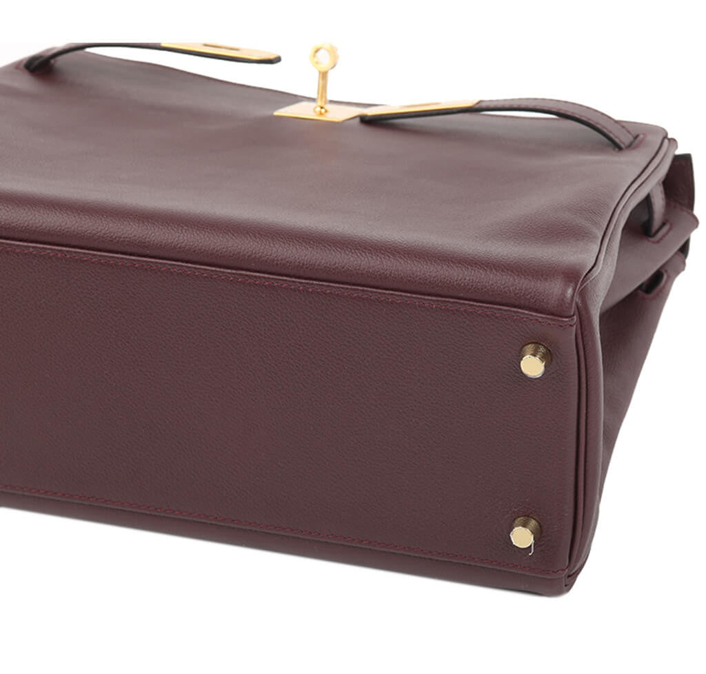 Hermès Prune Kelly 32cm Bag GHW