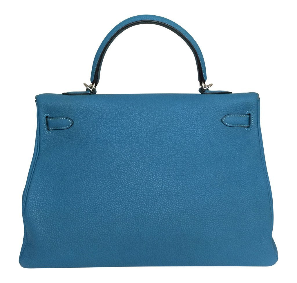 Hermès Kelly 35 Blue Jean PHW