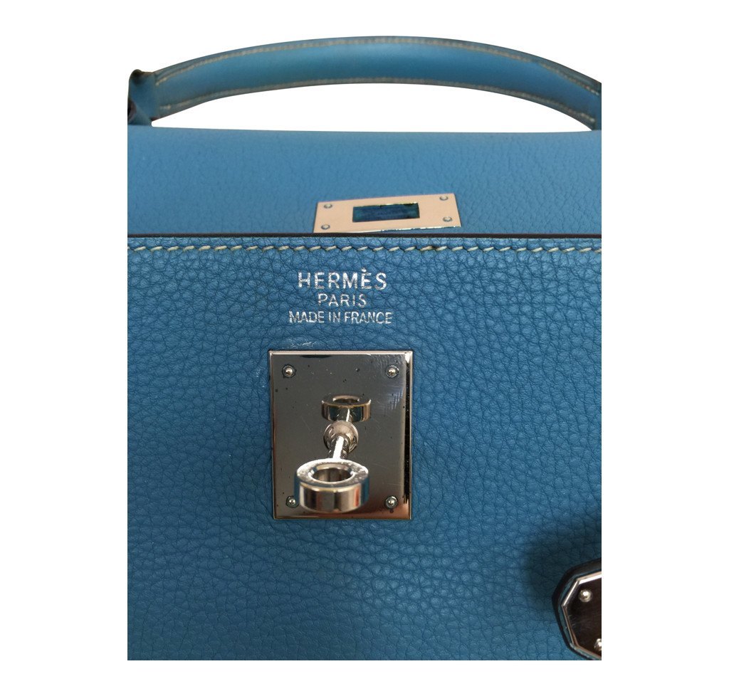 Hermès Kelly 35 Blue Jean PHW