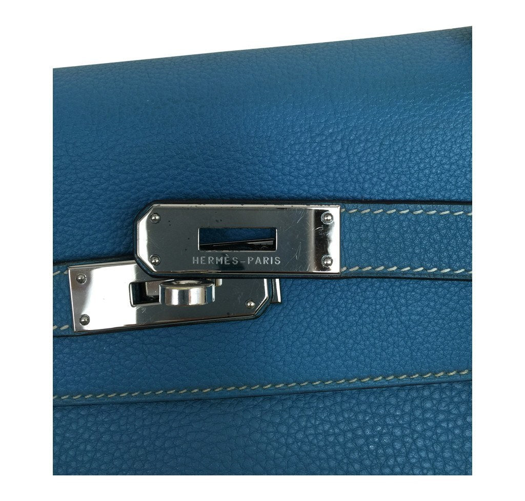 Hermès Kelly 35 Blue Jean PHW