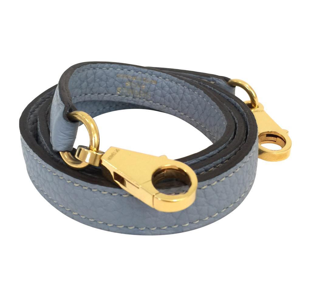 Hermès Kelly 35 Blue Lin Bag Gold Hardware