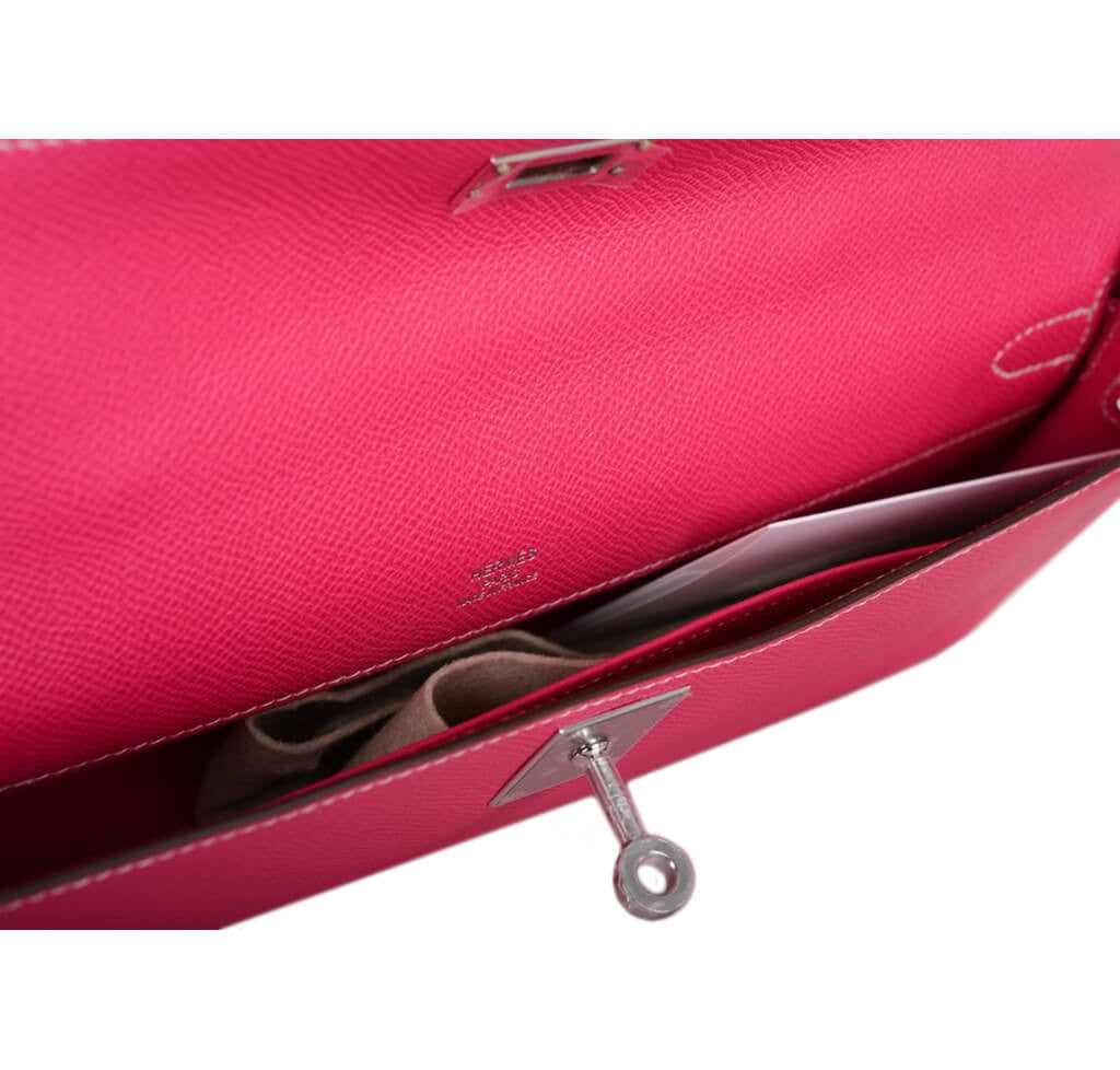 Hermès Kelly Cut Bag Rose Tyrien
