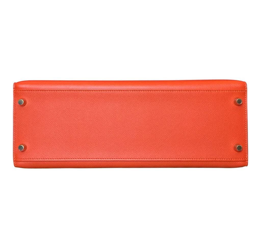 Hermès Sellier 32 Kelly Feu Epsom Bag GHW