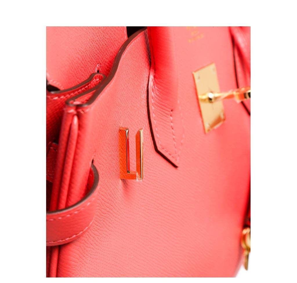 Hermès Birkin 35 Rouge Pivoine Bag GHW
