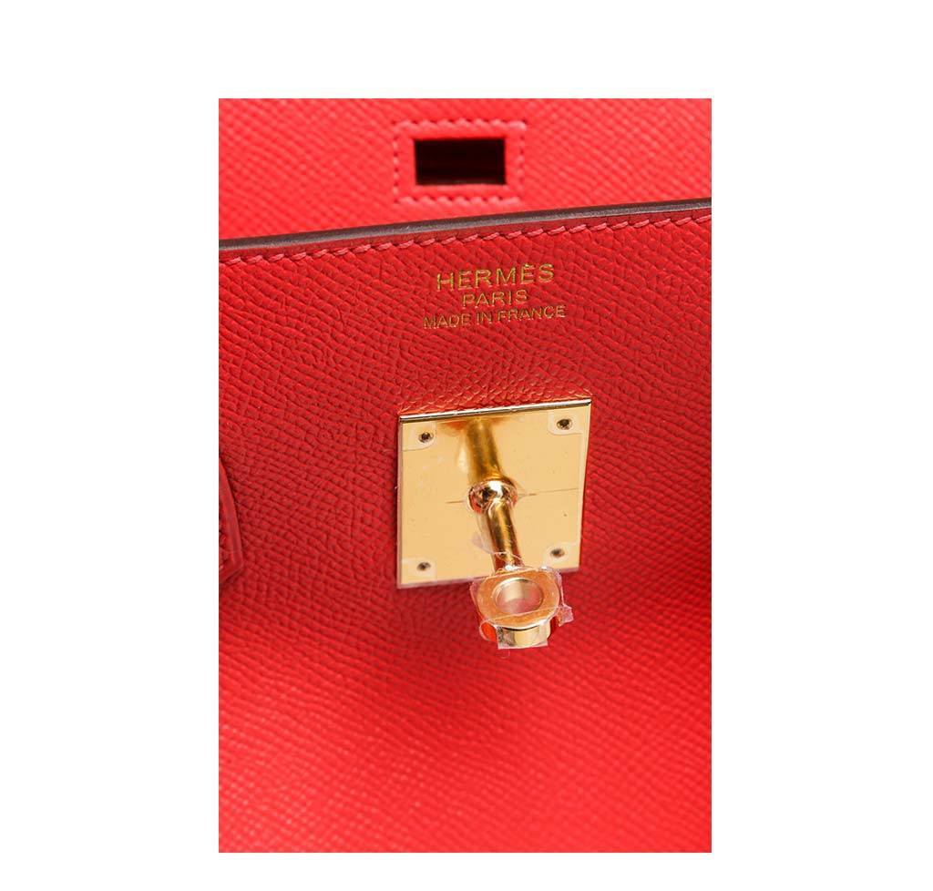 Hermès Birkin 35 Rouge Pivoine Bag GHW