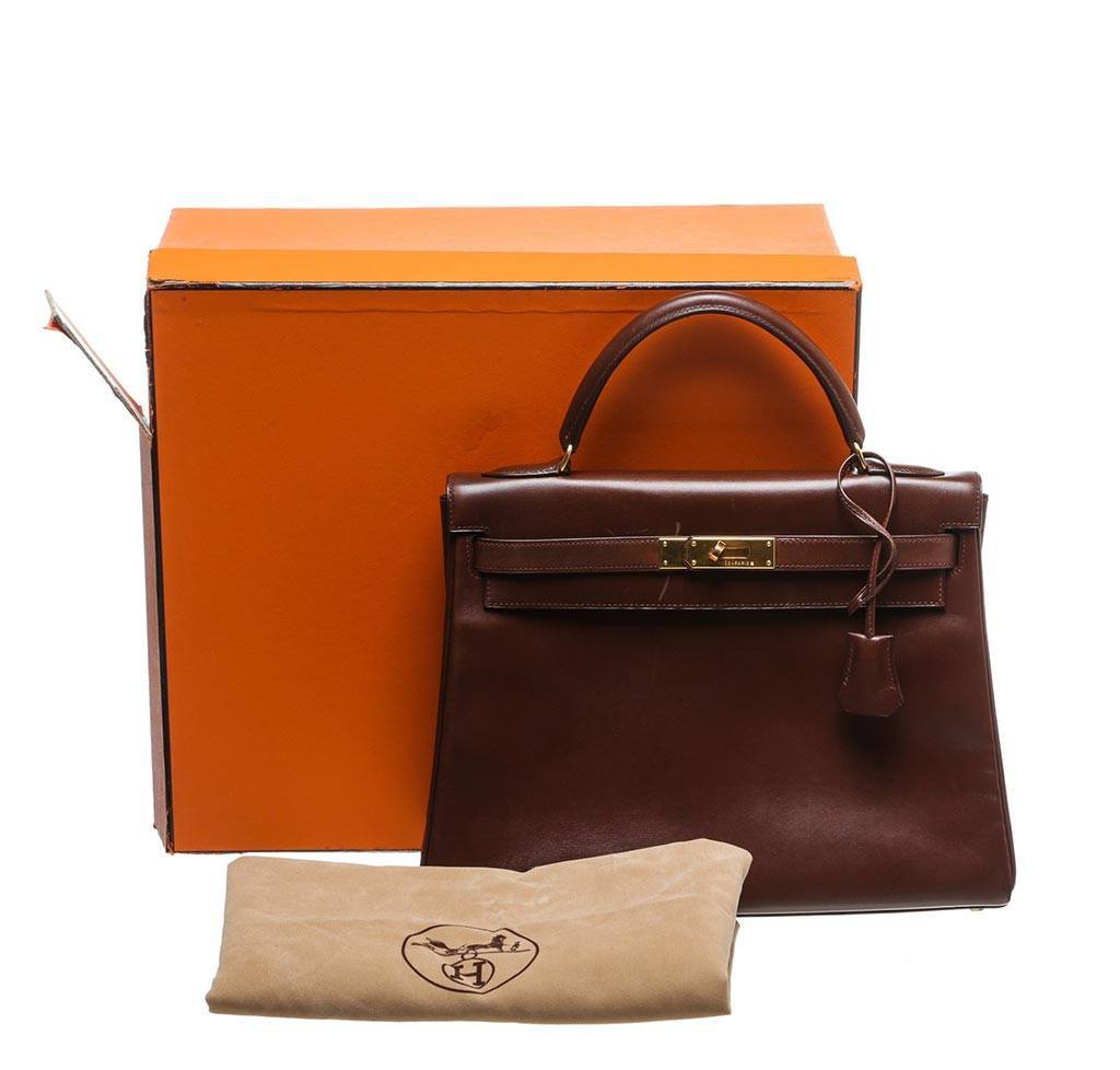 Hermès Kelly 32 Brown Bag GHW