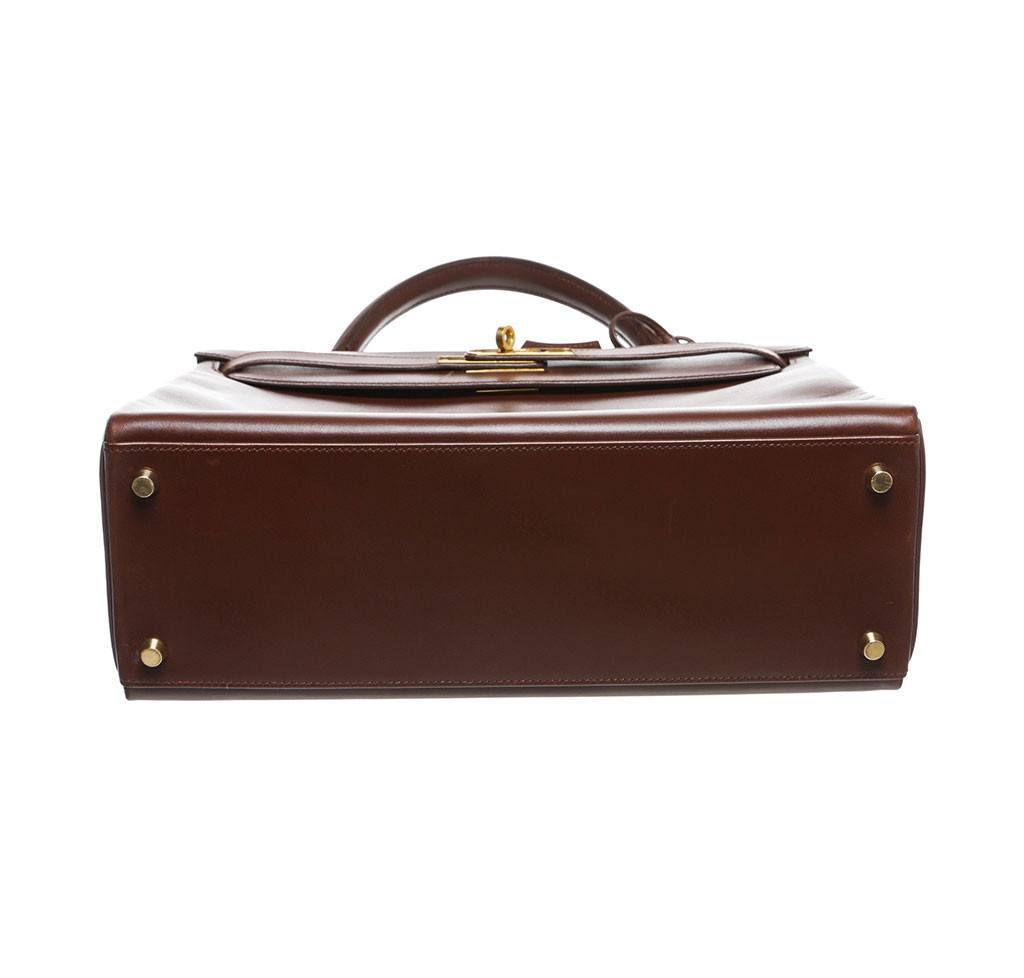 Hermès Kelly 32 Brown Bag GHW