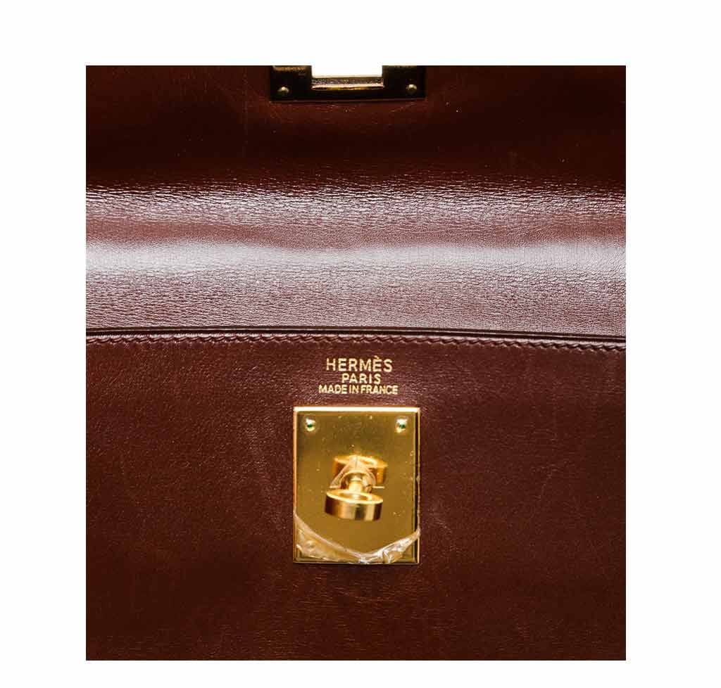 Hermès Kelly 32 Brown Bag GHW