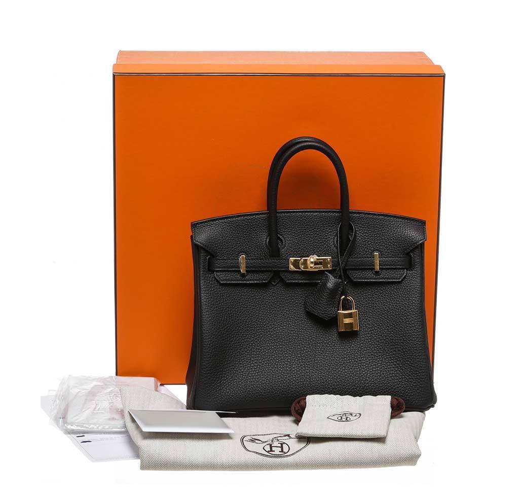 Hermès Birkin 25 Black Togo Bag