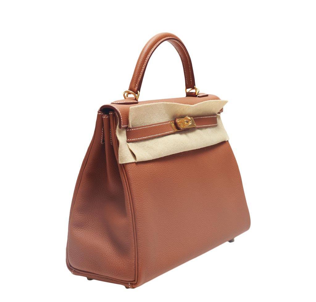 Hermès Kelly Retourne Bag 32 Gold GHW