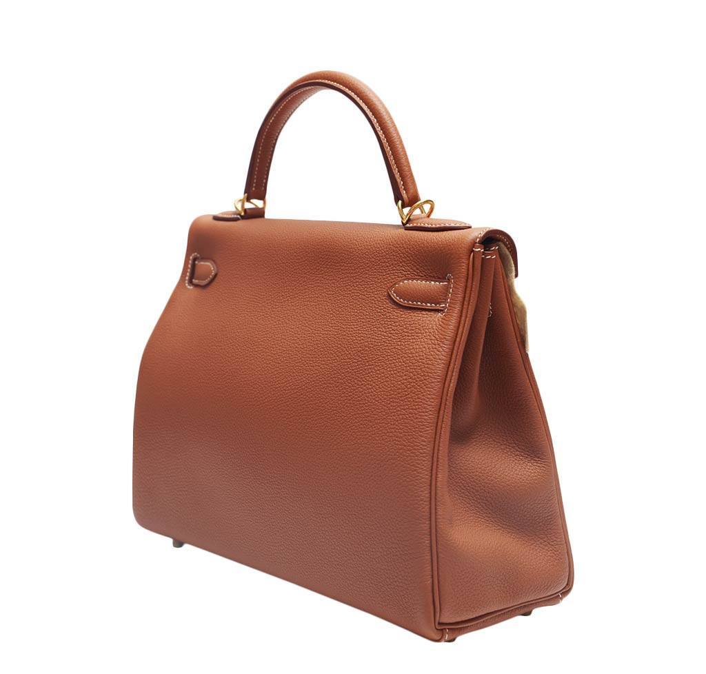 Hermès Kelly Retourne Bag 32 Gold GHW