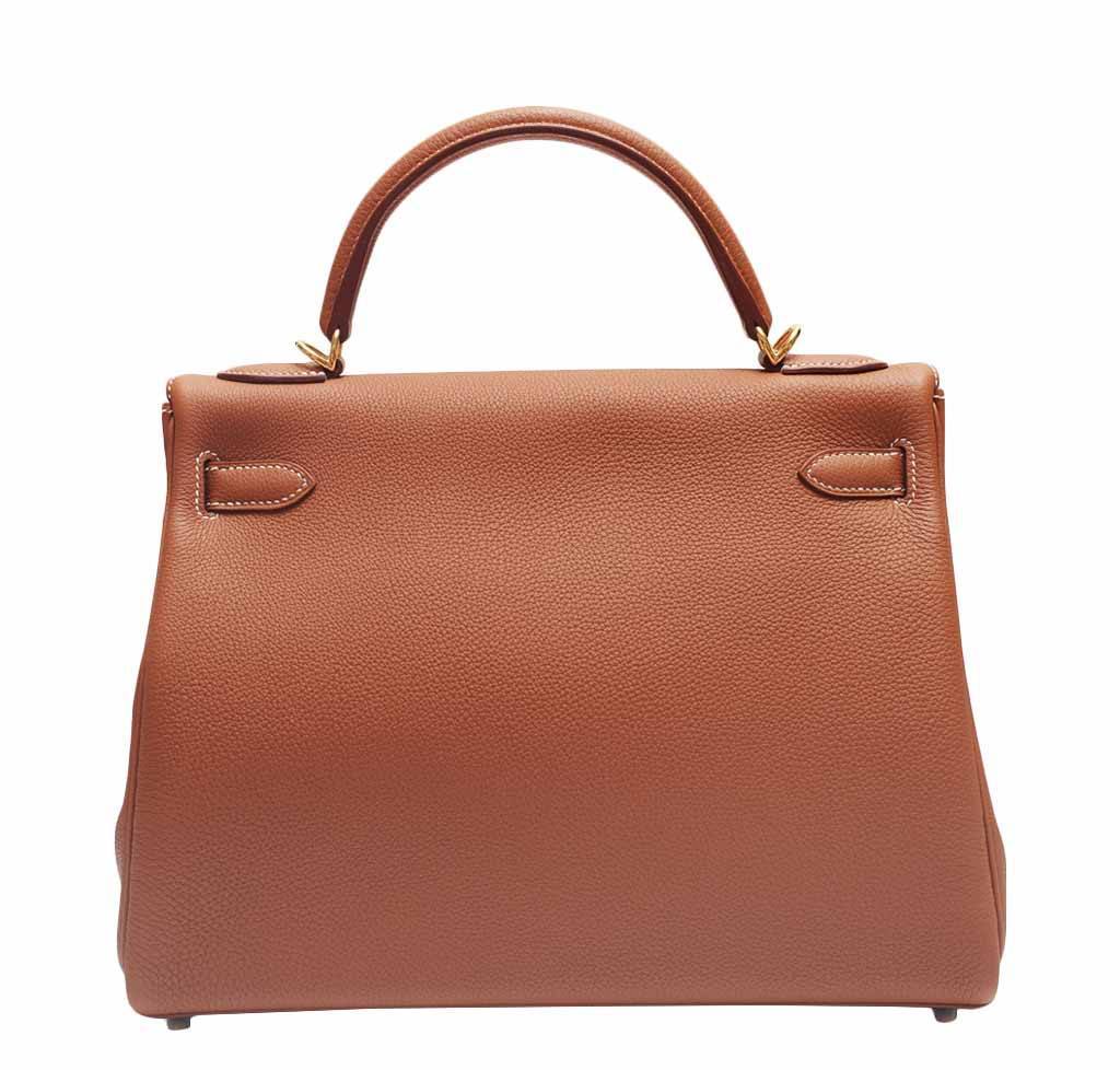 Hermès Kelly Retourne Bag 32 Gold GHW