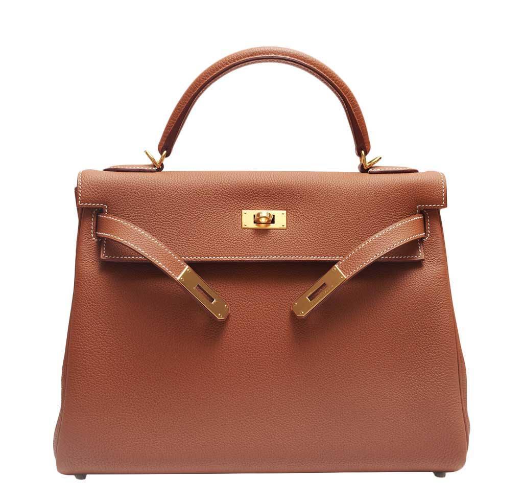 Hermès Kelly Retourne Bag 32 Gold GHW