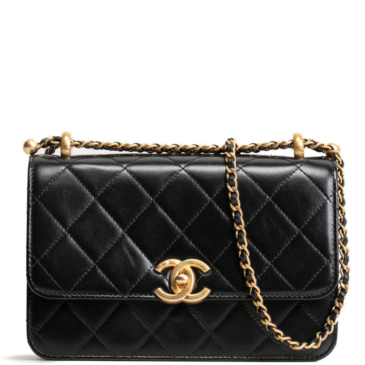 CHANEL Small Perfect Fit Flap Bag - Shiny Black