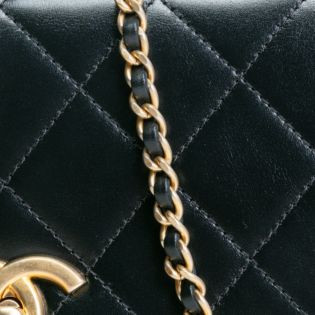 CHANEL Small Perfect Fit Flap Bag - Shiny Black