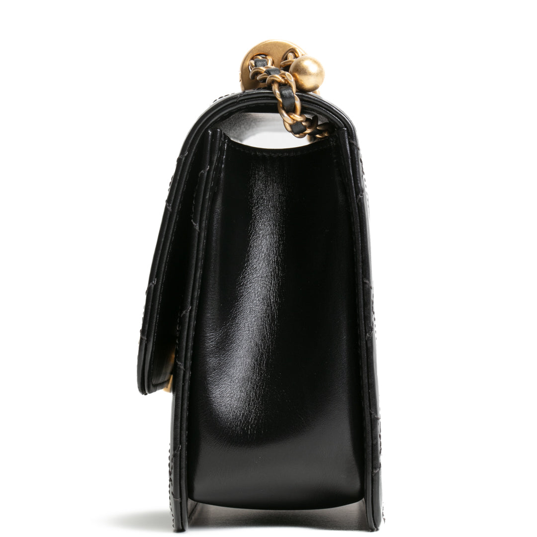 CHANEL Small Perfect Fit Flap Bag - Shiny Black